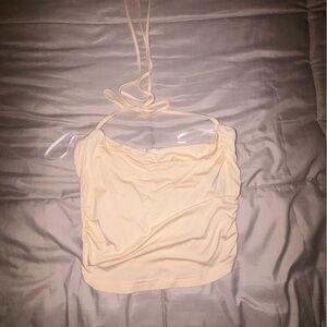 cream halter top